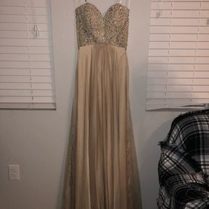 Gold prom dress